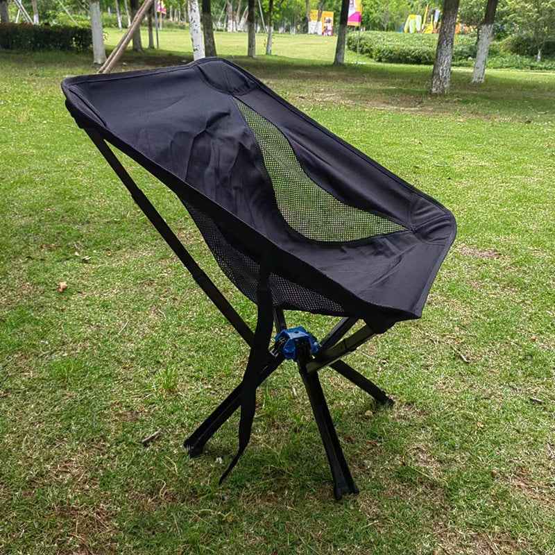 Outdoor Camping Moon Chair with Umbrella – Aluminum Lightweight Portable Backrest Chair