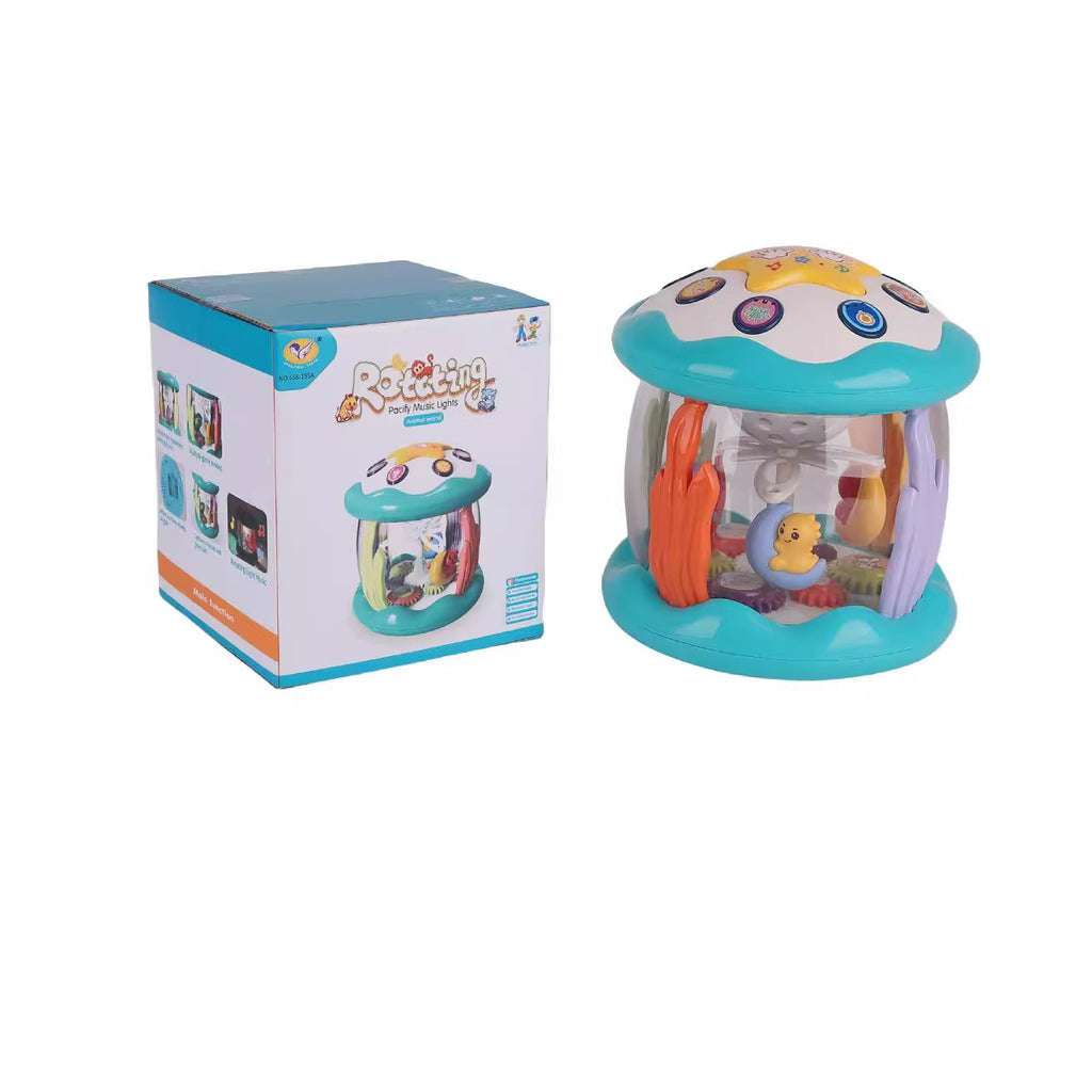 Baby children's hand clapping drum projection ocean puzzle early education toy lighting music multifunctional patting  drum