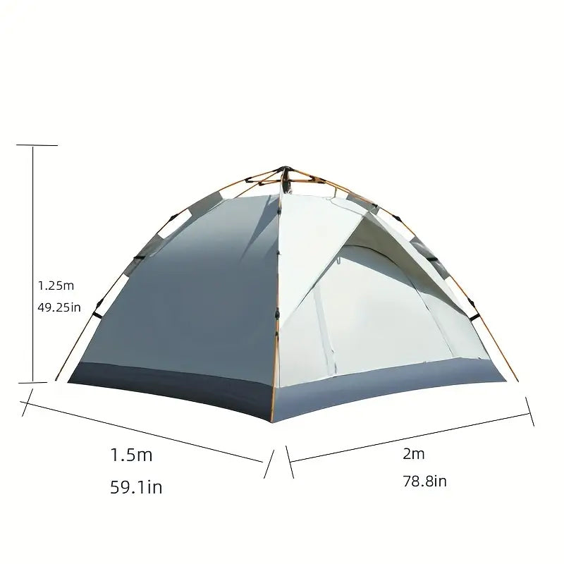 Automatic Pop Up Camping Tent 3-4 Person, Instant Setup Waterproof UV Protection Sun Shelter for Beach Fishing Outdoor by eprolo
