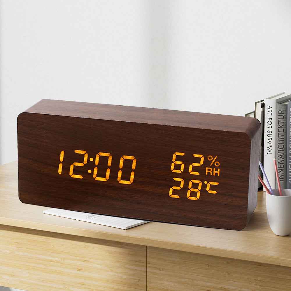 LED Digital Alarm Clock with Thermometer & Night Light