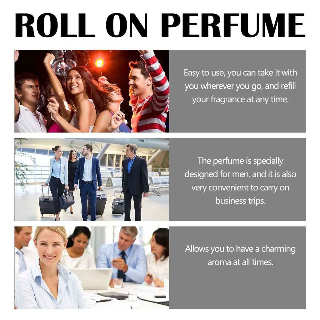 Roll On Perfume, Travel Pack Concentrated Long Lasting Fragrance Body Fragrance Natural Fresh Light Fragrance Ball Perfume eprolo