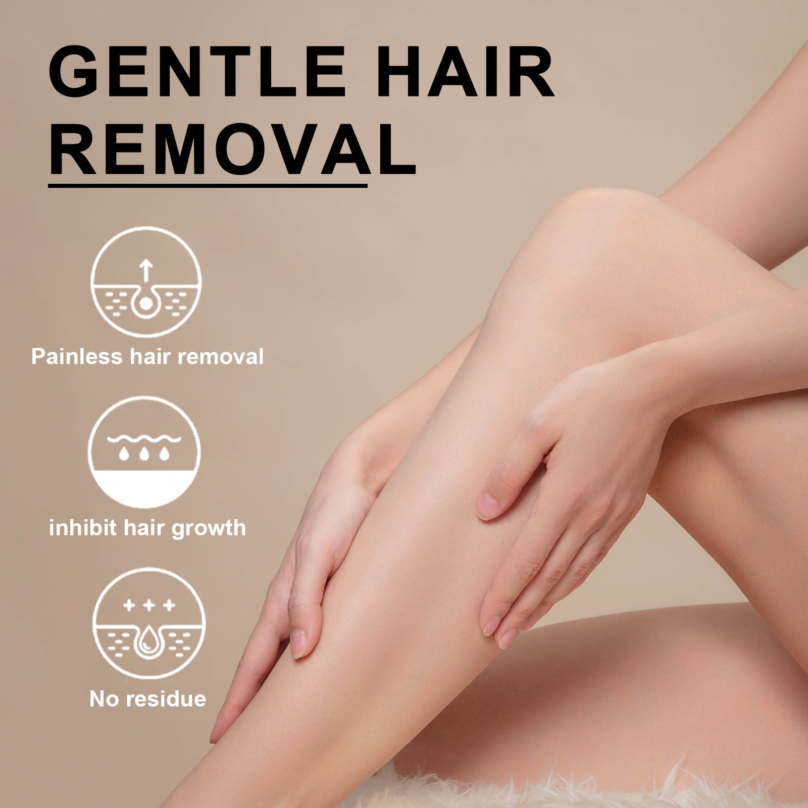 Hair Removal Body Butter, Gentle Hair Removal Non-Irritating Underarm Leg Hair Hand Hair Deep Cleansing Hair Removal Cream For Skin eprolo