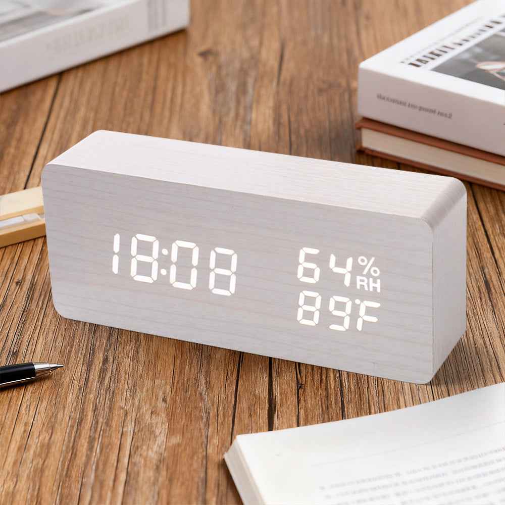 LED Digital Alarm Clock with Thermometer & Night Light