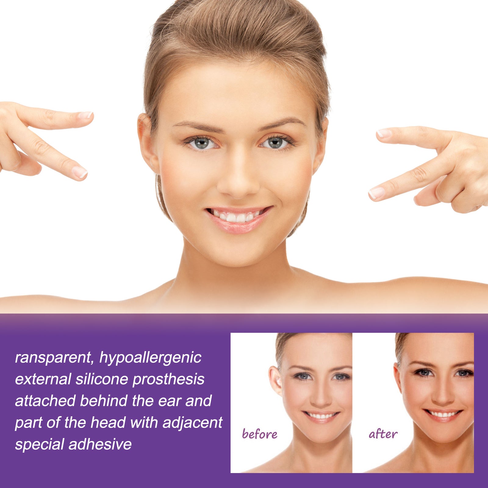 Cosmetic Ear Correctors, Ear Display Small Support Corrects Flapper Ear Pinna Shape Waterproof Ear Stickers