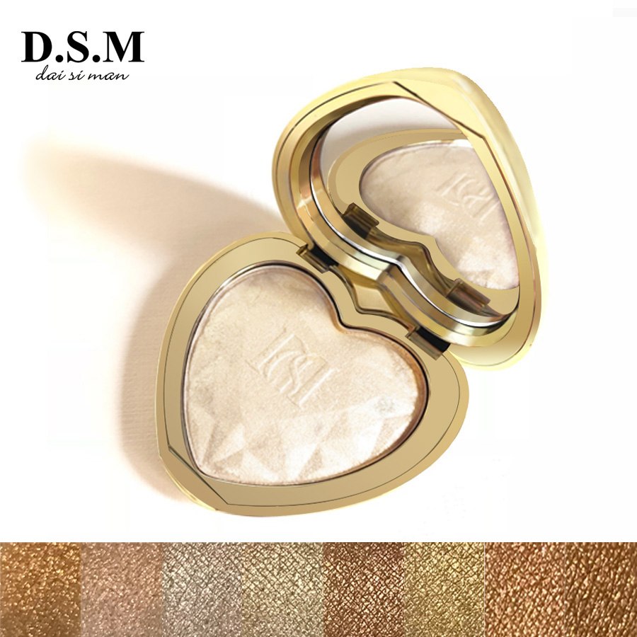 D.S.M Professional Highlighter Makeup Face Powder Highlighting Concealer Cosmetics Eyes Glow Kit Palette Bronzer and Highlighter eprolo