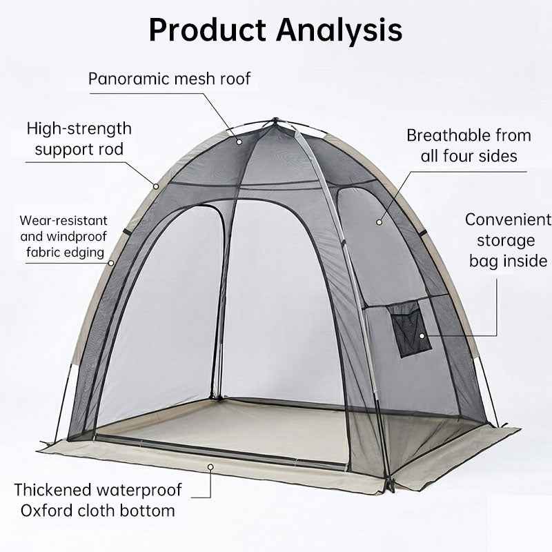 Cool Mesh Mosquito-Proof Canopy Tent – Double-Sided Anti-Insect Screen for Outdoor Relaxation