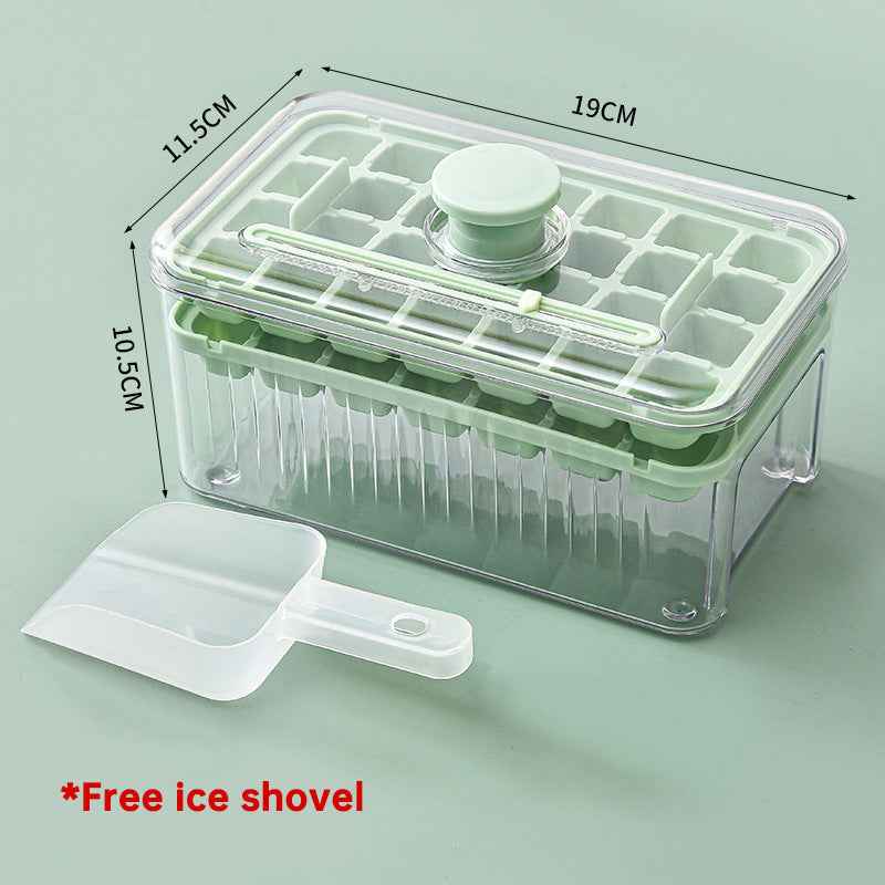 Press Type Ice Cube Ice Box Refrigerator Ice Cube Artifact Silicone Mold With Cover Household Sealed Food Grade Ice Maker