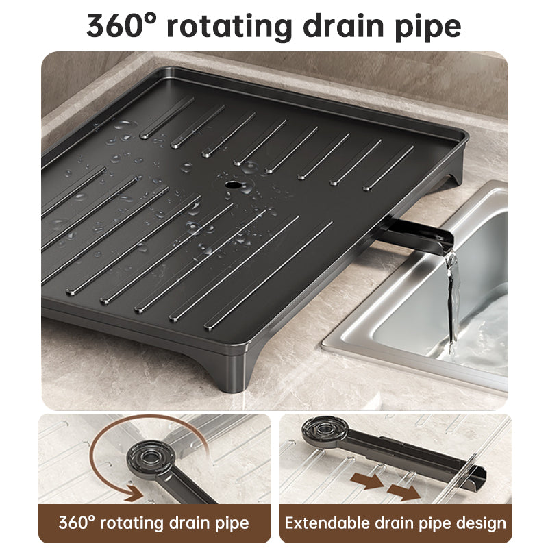 2-Tier Dish Drying Rack | Rustproof Carbon Steel Kitchen Drainer eprolo