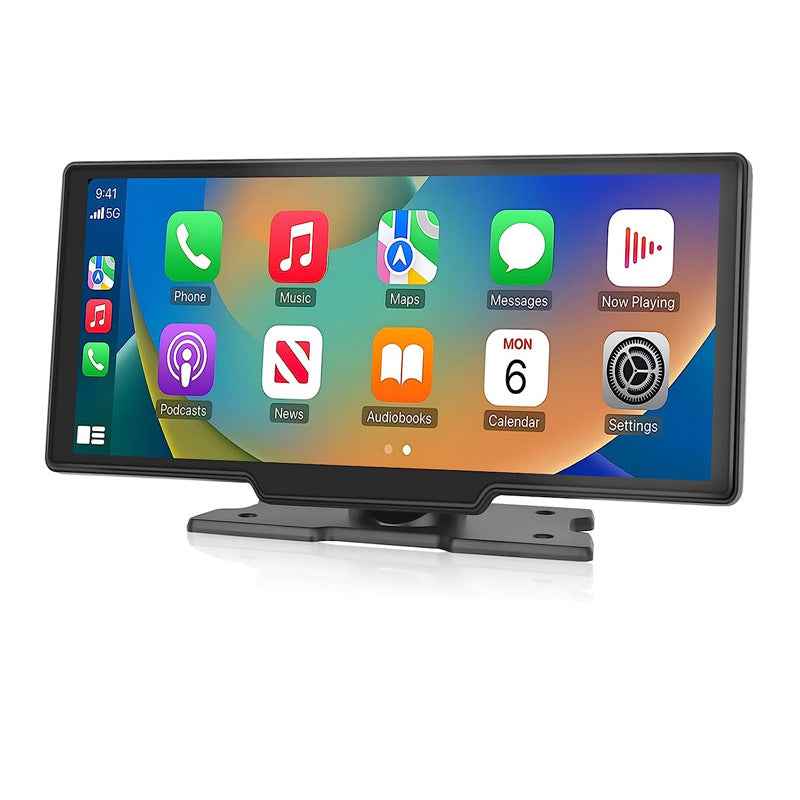 10.26-Inch Portable Car Smart Screen – Wireless CarPlay, Android Auto, Bluetooth & AHD Backup Camera