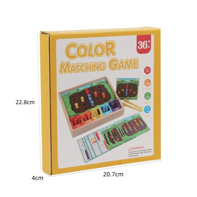 Children's classification insect catching game early education puzzle color classification matching caterpillar game