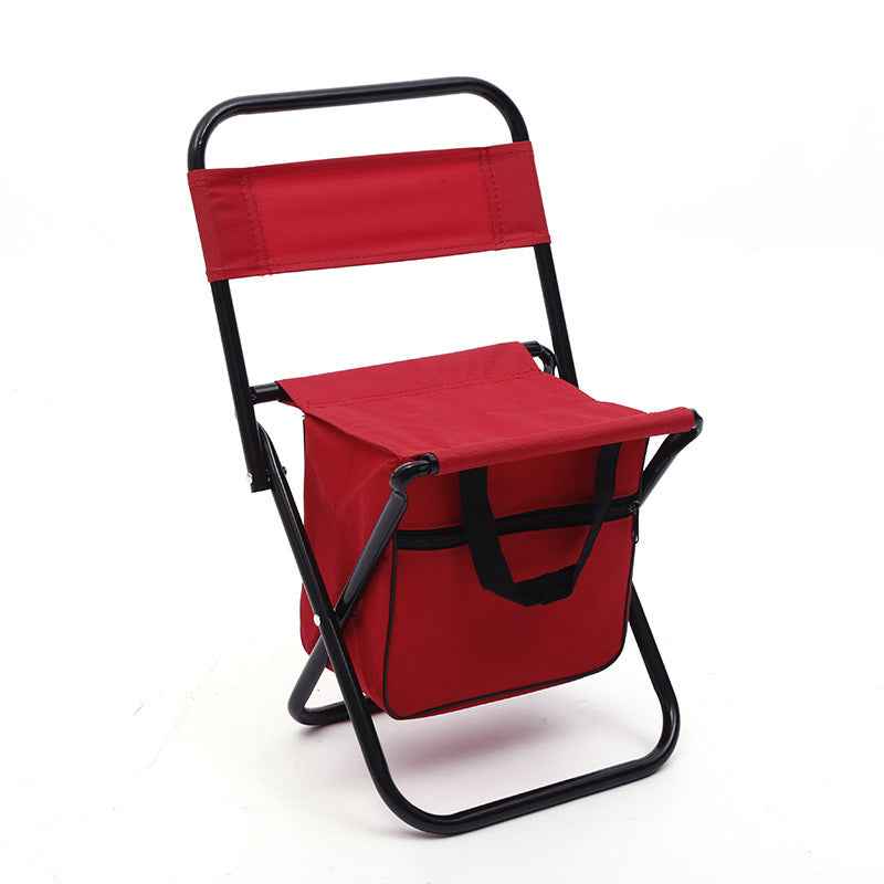 Outdoor Camping Folding Chair with Storage Backrest & Carry Bag – Lightweight Sketching Chair