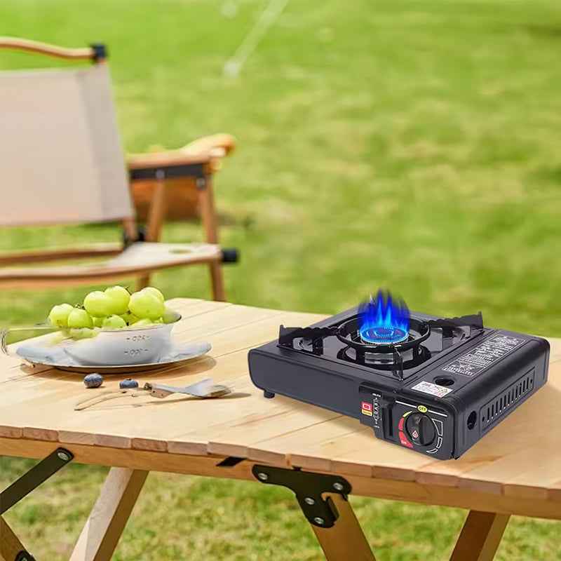 Single-Burner Butane Camping Stove – Windproof, Adjustable & Portable Outdoor Cooker