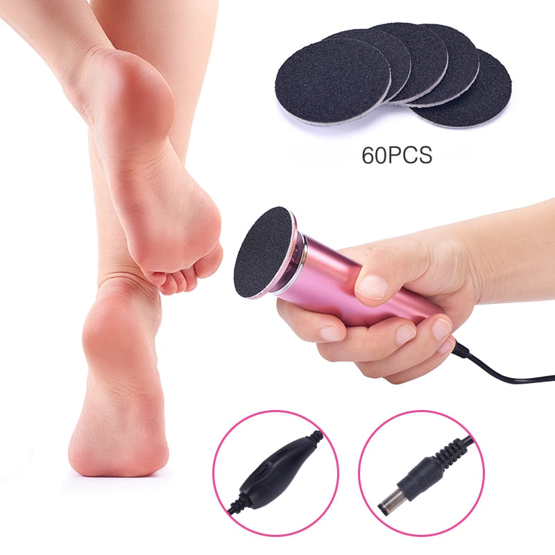 Electric Pedicure Tools Foot Care File Leg Heels Remove Dead Skin Callus Remover Feet Clean Care Machine & Replacement Sandpaper eprolo