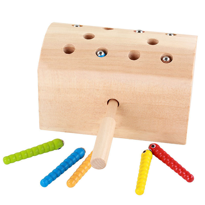 Wooden Bug Catch Game For Young Children Montessori Early Education Parent-Child Interactive Game Kindergarten Early Education Teaching Aids