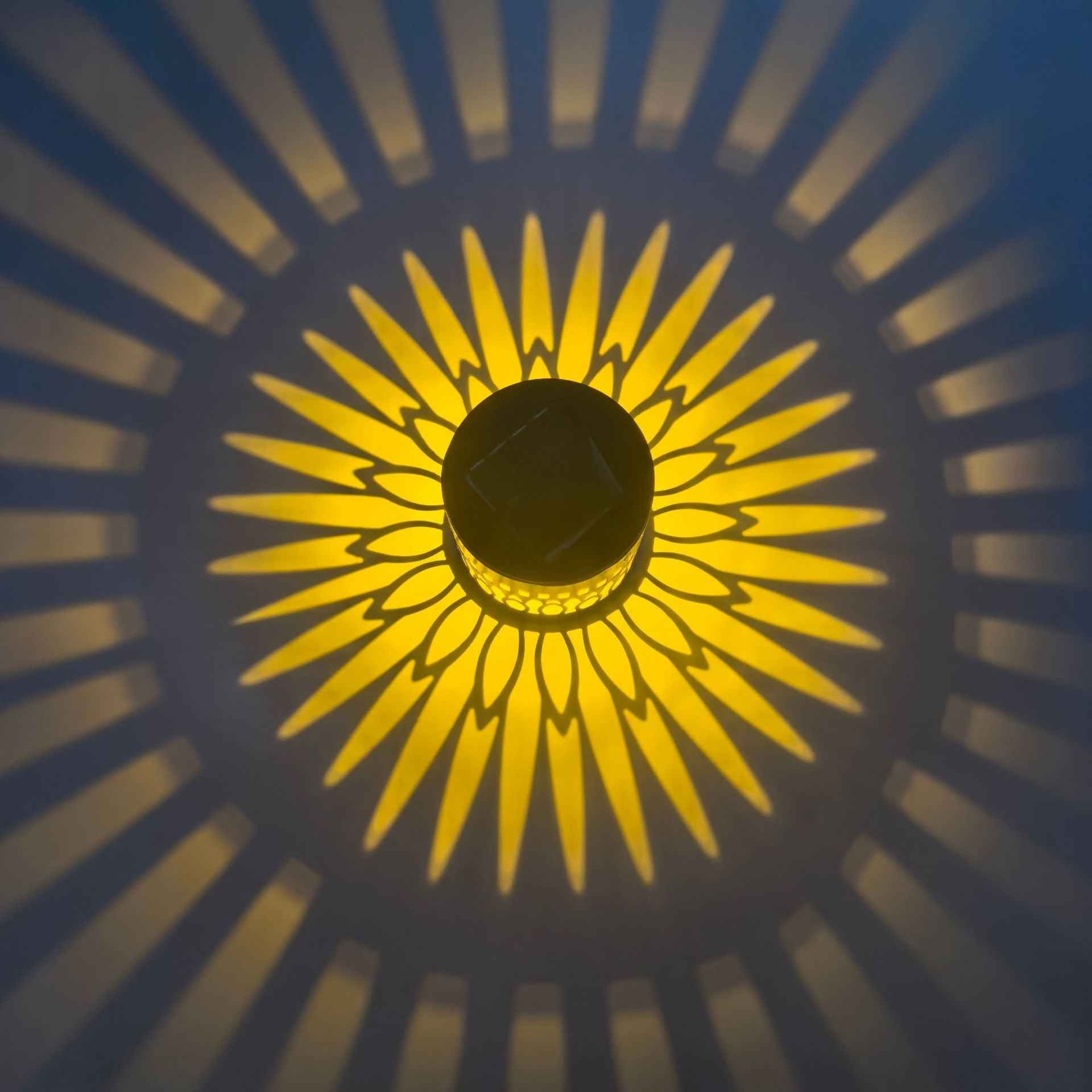 Solar Mandala Sunflower Wall Light – Outdoor Garden Landscape Lamp