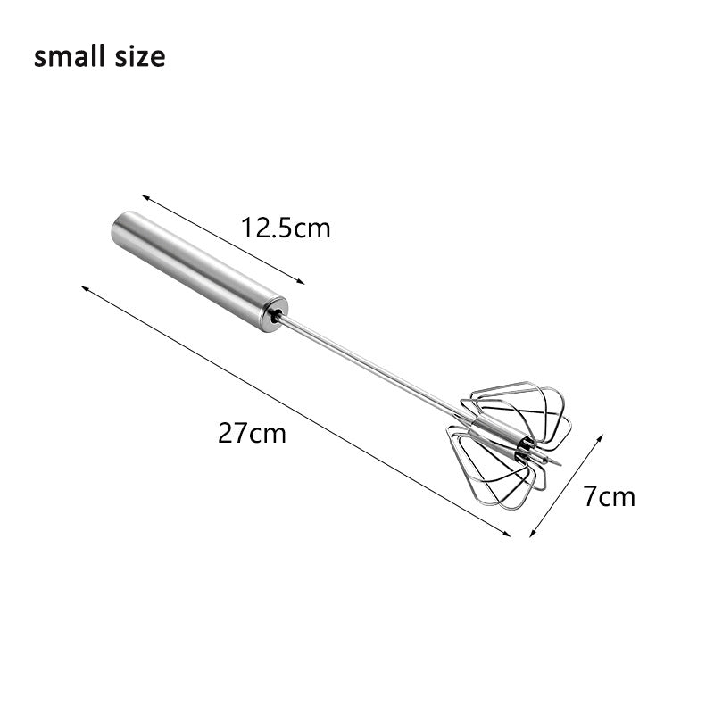 Manual Rotary Egg Beater | Stainless Steel Hand Press Whisk Royal Beauty Queen