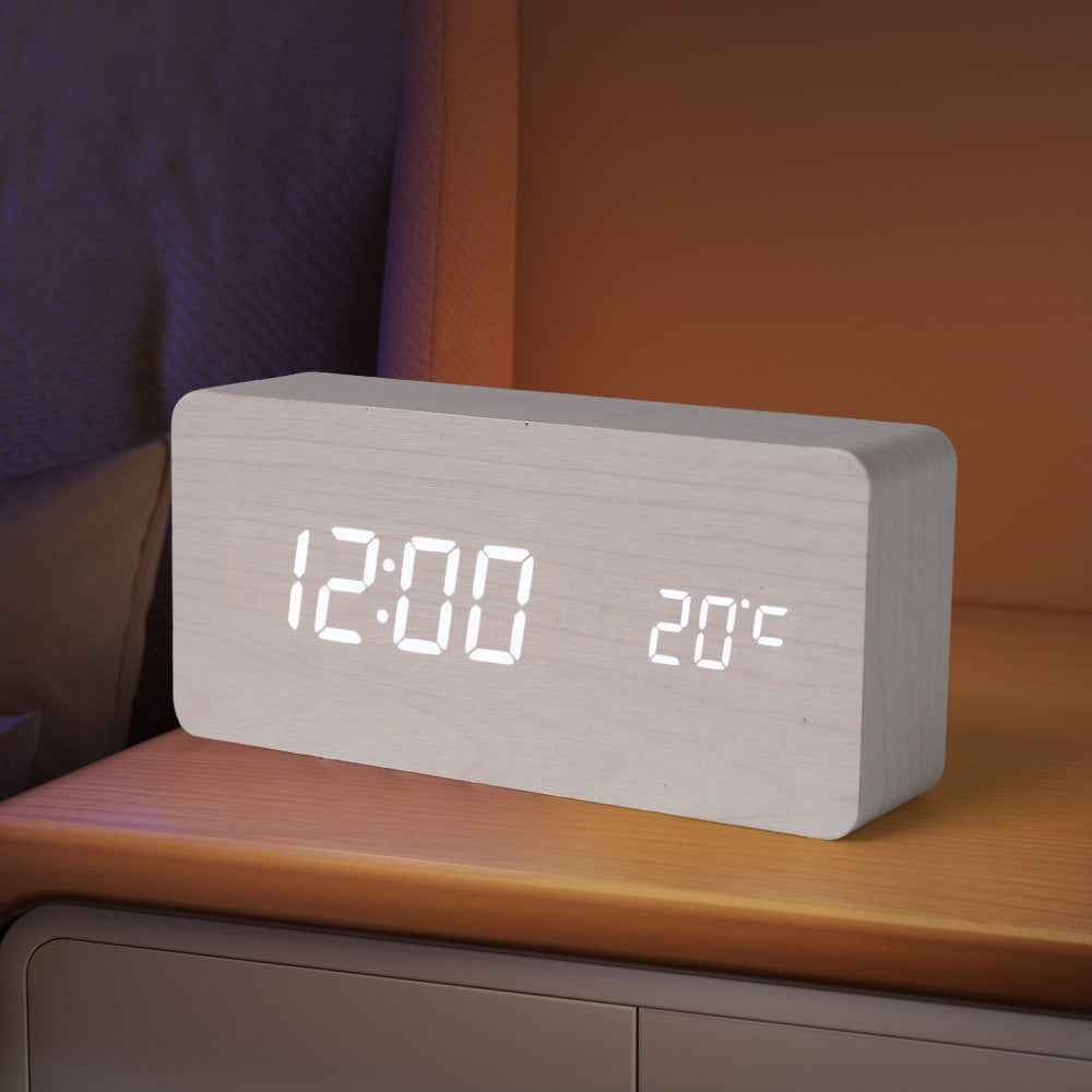 LED Digital Alarm Clock with Thermometer & Night Light