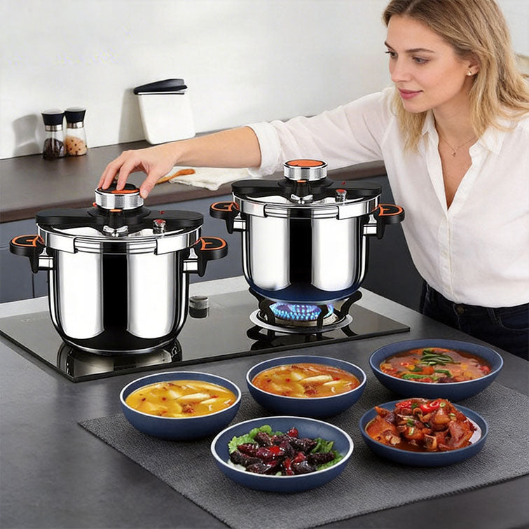 4L/6L Stainless Steel Pressure Cooker, Multi-functional Explosion-proof Pressure Pot for Gas Stove,  Electric P