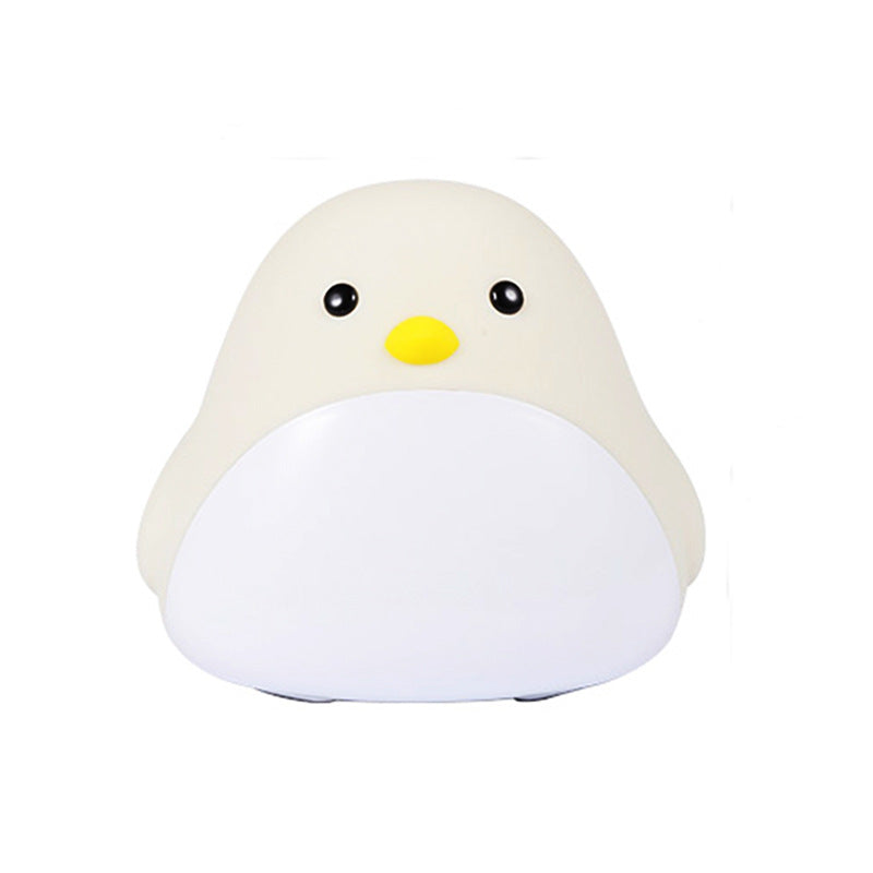 Time Bird LED Bedside Night Light, Cartoon Student Quiet Electronic Clock with USB Charging for Bedroom and Dormitory