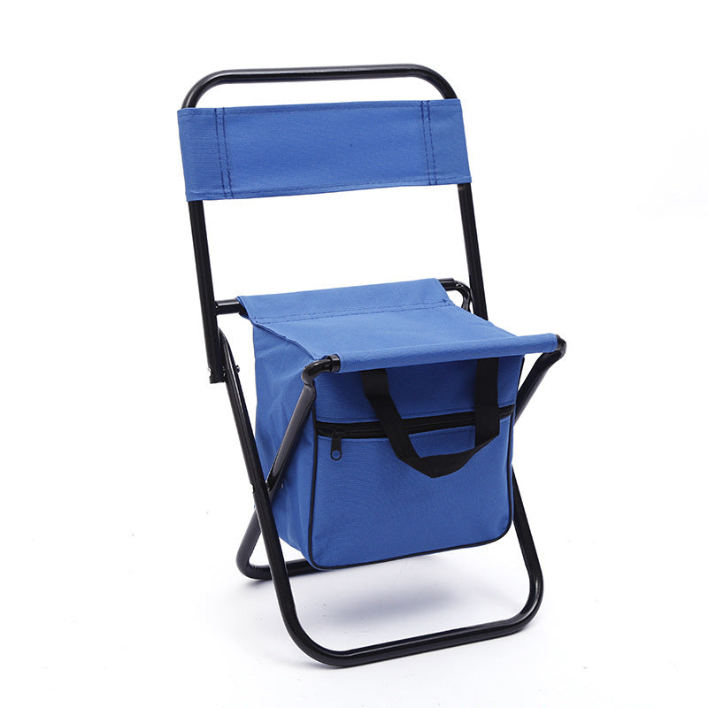 Outdoor Camping Folding Chair with Storage Backrest and Carrying Bag for Art Students' Sketching by eprolo