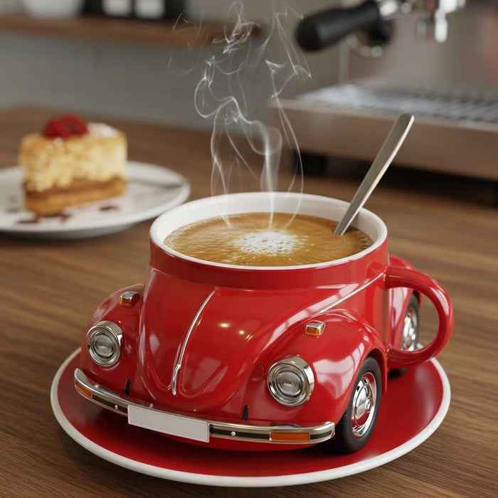 Creative Beetle Mug with 304 Stainless Steel Inner Core and Resin Craft, Beetle Design Coffee Mug