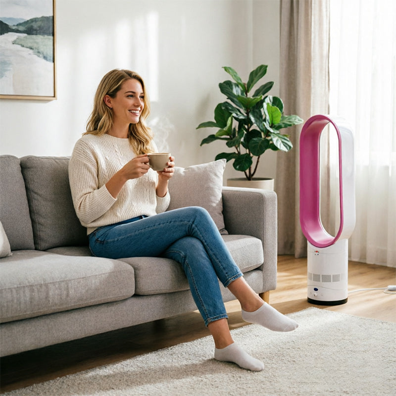16" Bladeless Tower Fan with Remote | Quiet Floor Fan for Home eprolo