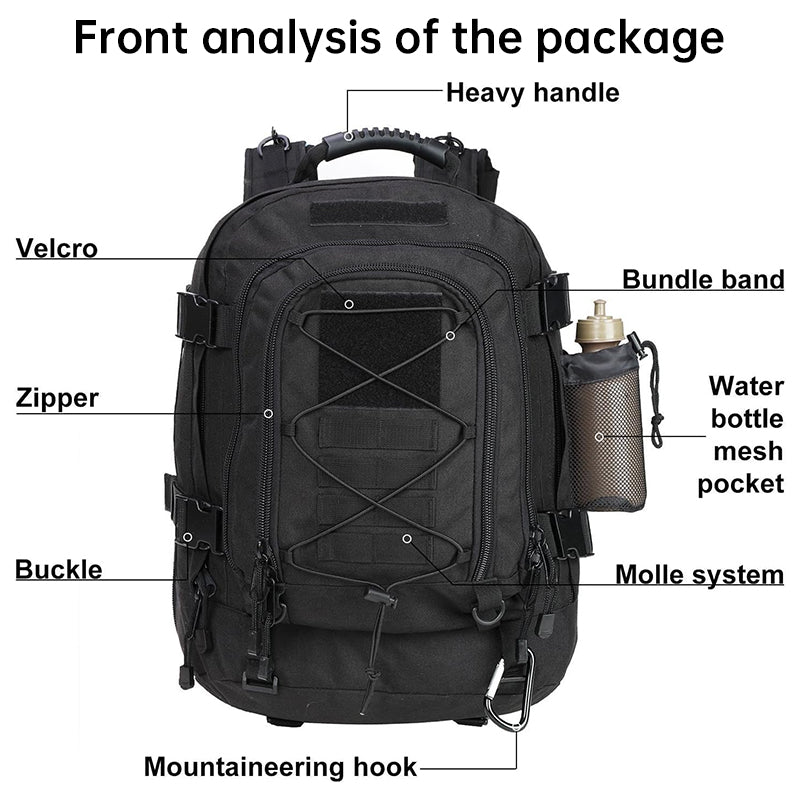 65L Men's Outdoor Tactical Backpack: large - capacity, ideal for hiking, camping, and travel. A military - style rucksack by eprolo